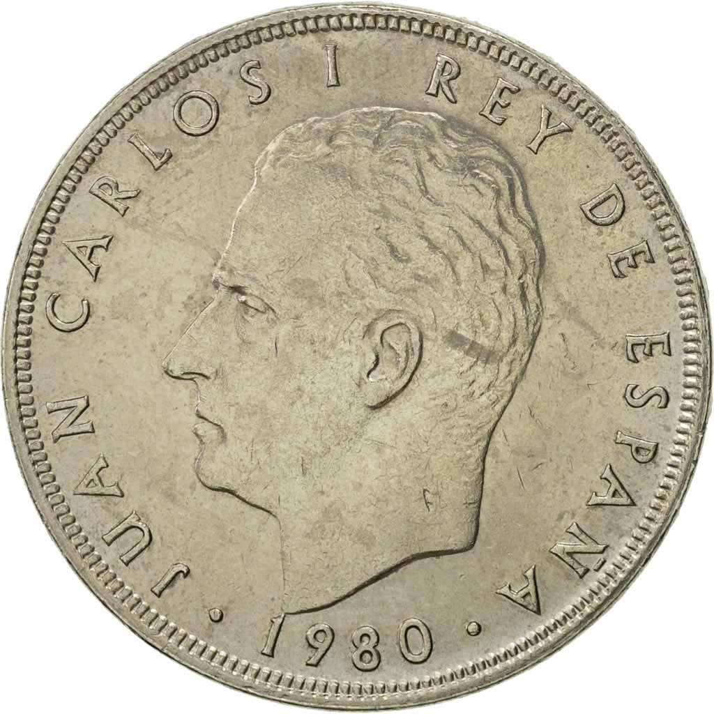 Coin, Spain, Juan Carlos I, 100 Pesetas, 1980, AU(55-58), Copper-nickel, KM:820
