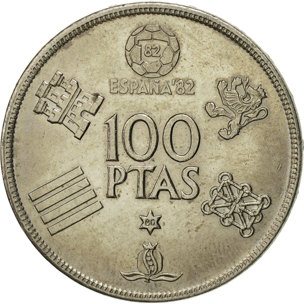 Coin, Spain, Juan Carlos I, 100 Pesetas, 1980, AU(55-58), Copper-nickel, KM:820