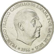 Coin, Spain, Caudillo and regent, 100 Pesetas, 1966, AU(55-58), Silver, KM:797