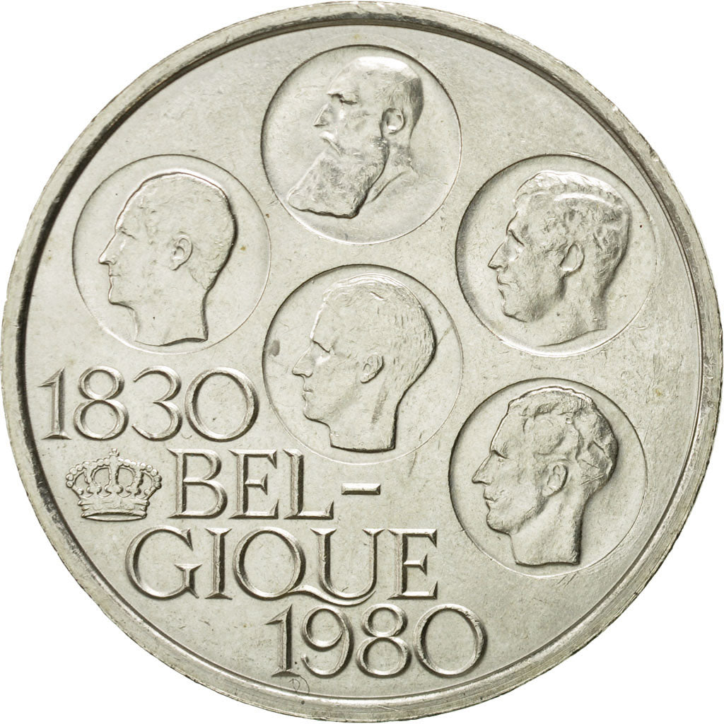 Belgium, 500 Francs, 500 Frank, 1980, Brussels, AU(55-58), Silver Clad,KM 161
