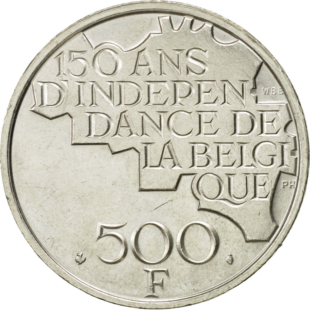 Belgium, 500 Francs, 500 Frank, 1980, Brussels, AU(55-58), Silver Clad,KM 161