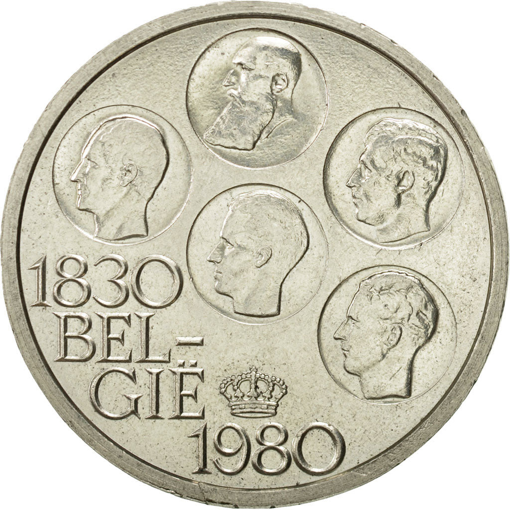 Belgium, 500 Francs, 500 Frank, 1980, Brussels, AU(55-58), Silver Clad,KM 162