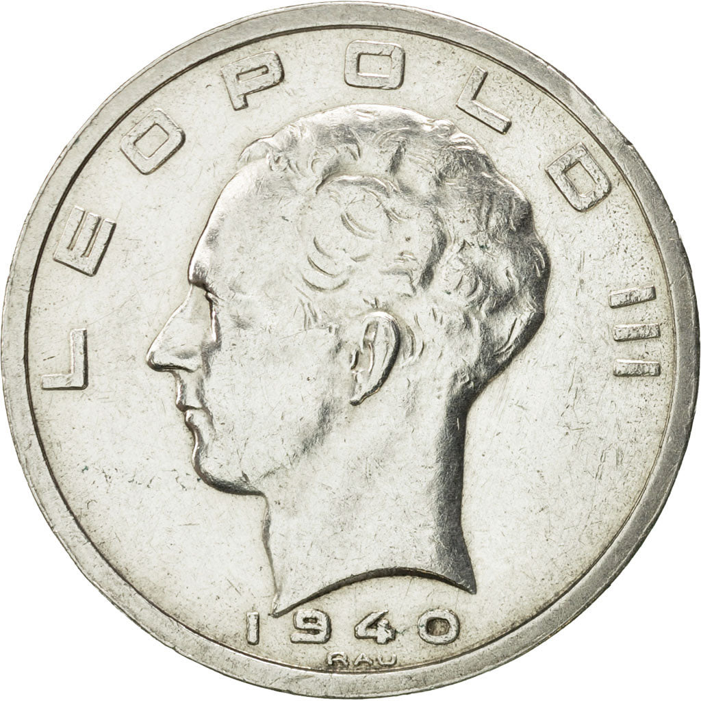 Moneta, Belgio, 50 Francs, 50 Frank, 1940, BB+, Argento, KM:122.1