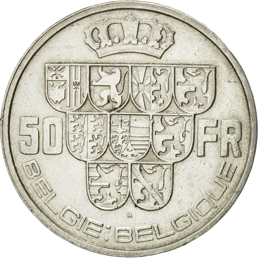 Moneta, Belgio, 50 Francs, 50 Frank, 1940, BB+, Argento, KM:122.1