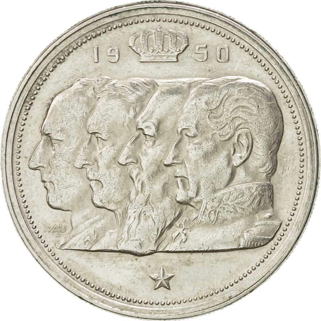 Belgium, 100 Francs, 100 Frank, 1950, EF(40-45), Silver, KM:138.1