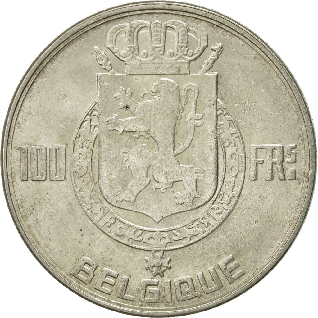 Coin, Belgium, 100 Francs, 100 Frank, 1949, AU(50-53), Silver, KM:138.1