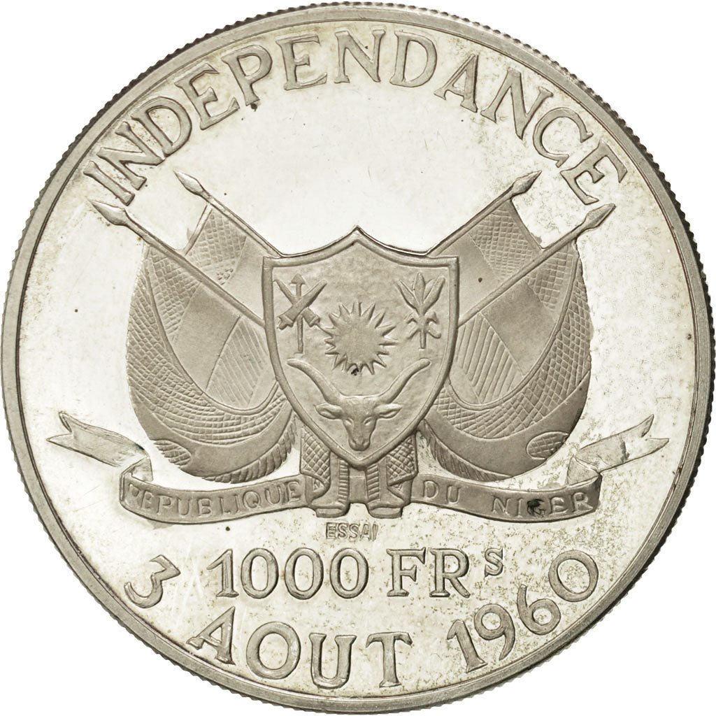 Münze, Niger, 1000 Francs, STGL, Silber, KM:6