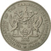 SAINT KITTS & NEVIS, 4 Dollars, 1970, AU(55-58), Copper-nickel, KM:1