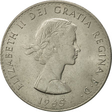 Coin, Great Britain, Elizabeth II, Crown, 1965, AU(50-53), Copper-nickel, KM:910