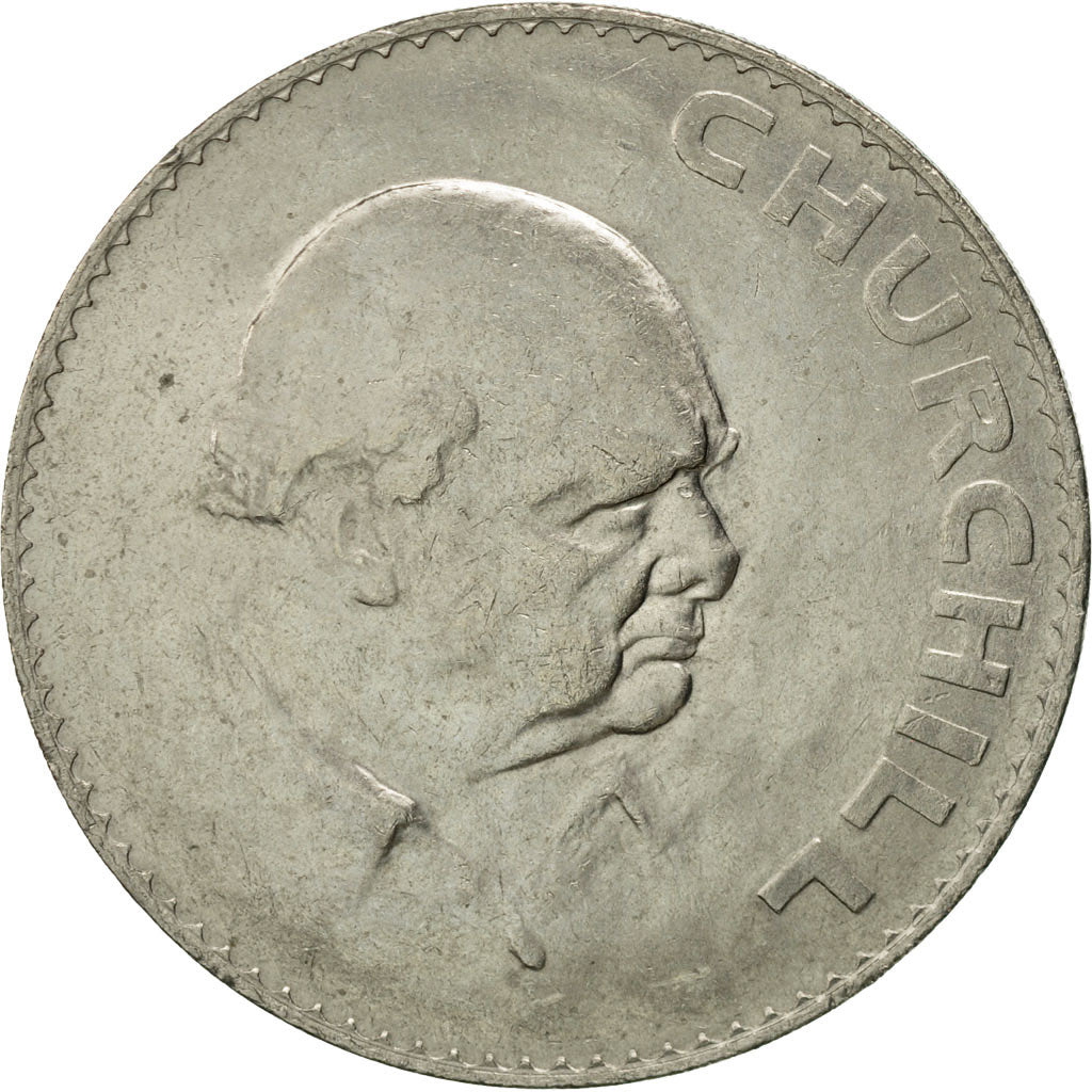 Coin, Great Britain, Elizabeth II, Crown, 1965, AU(50-53), Copper-nickel, KM:910