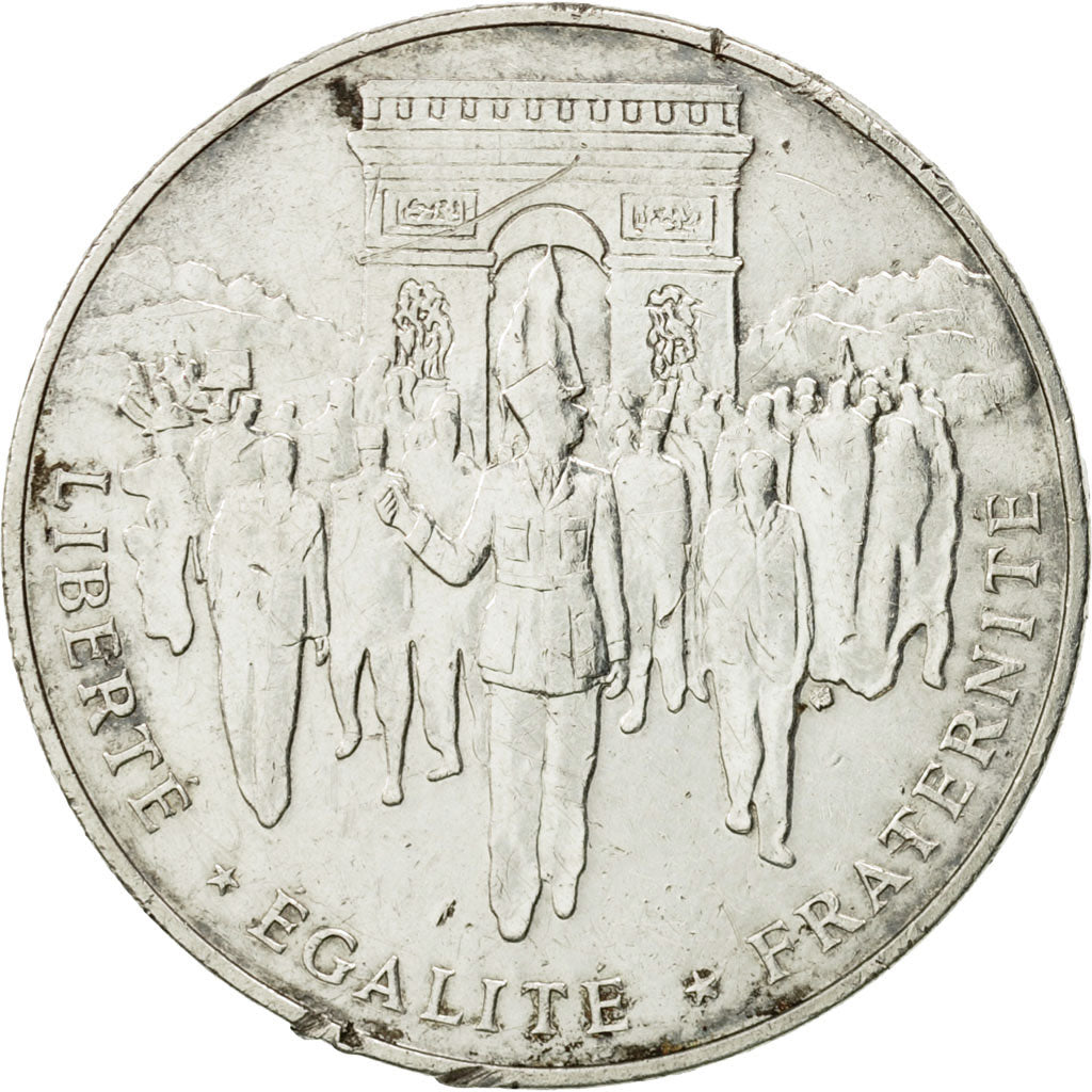 France, Libération de Paris, 100 Francs, 1994, VF(30-35), Silver, KM:1045.1