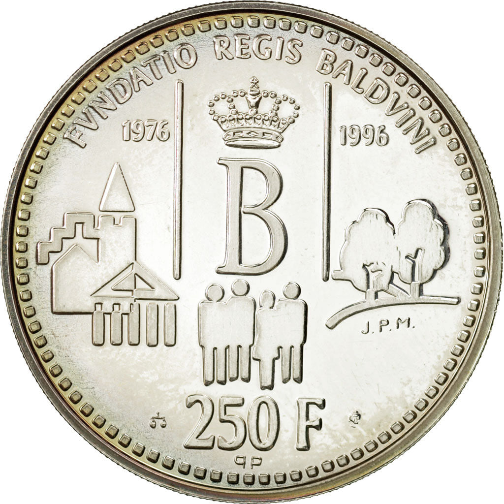 Coin, Belgium, 250 Francs, 250 Frank, 1996, MS(63), Silver, KM:202