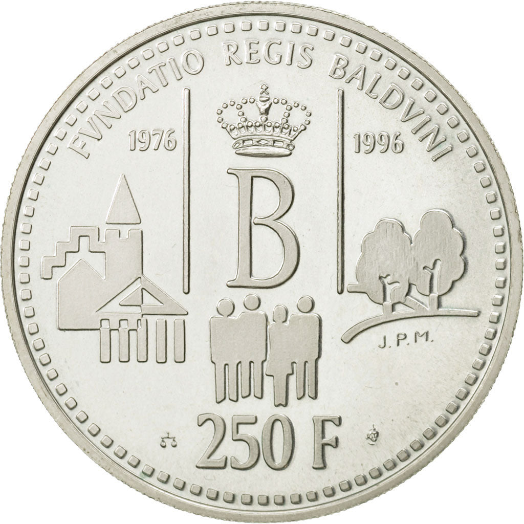 Belgium, 250 Francs, 250 Frank, 1996, MS(63), Silver, KM:202