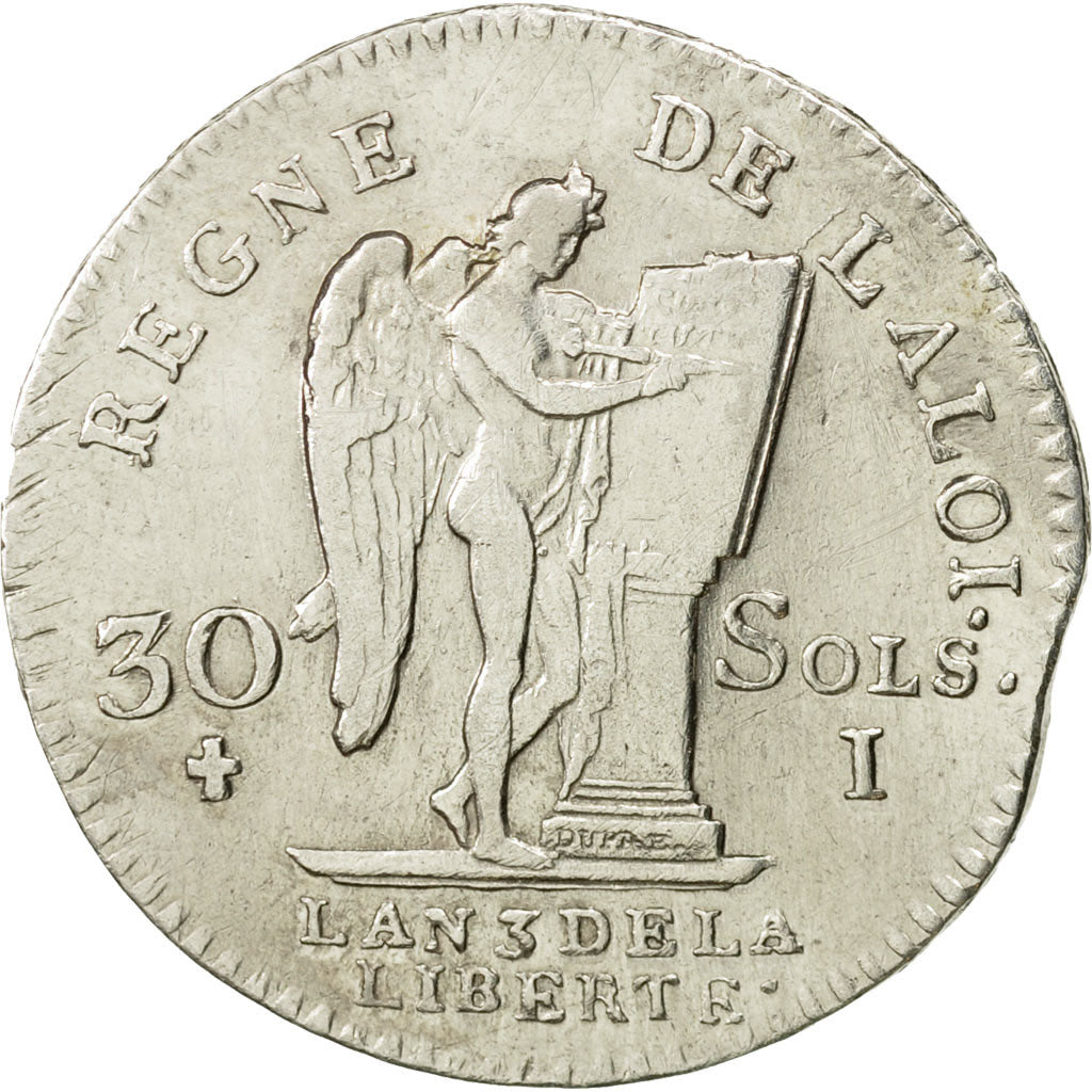 Monnaie, France, 30 sols françois, 30 Sols, 1791, Limoges, TTB, Argent
