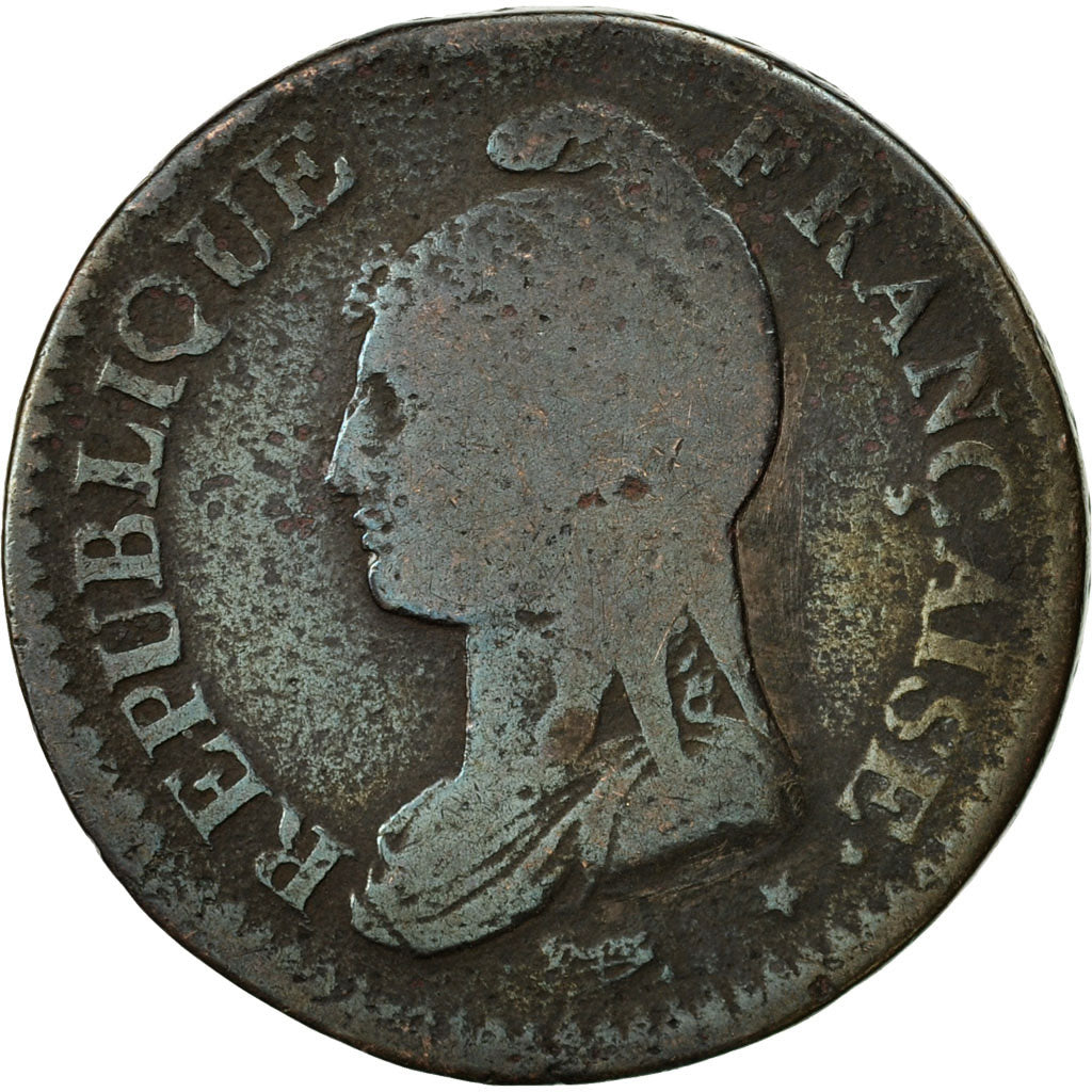Coin, France, Dupré, Decime, 1798, Lille, VF(20-25), Bronze, KM:645.9