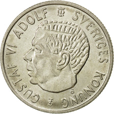 Coin, Sweden, Gustaf VI, 2 Kronor, 1955, MS(60-62), Silver, KM:827