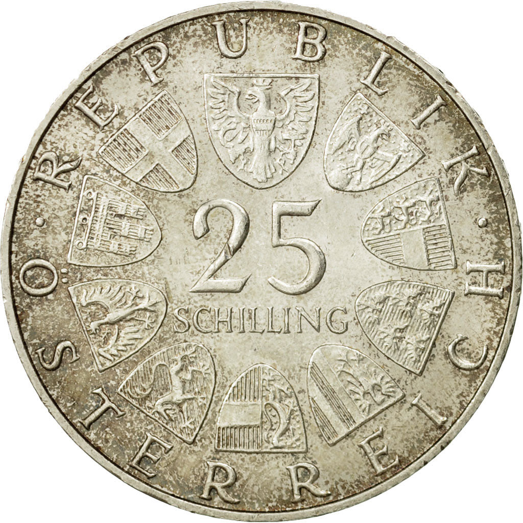 Coin, Austria, 25 Schilling, 1972, AU(50-53), Silver, KM:2912