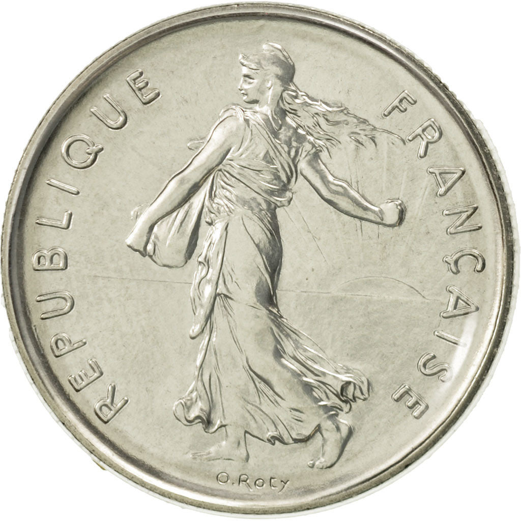 France, Semeuse, 5 Francs, 1980, Paris, MS(65-70), Copper-Nickel, KM 926a.1