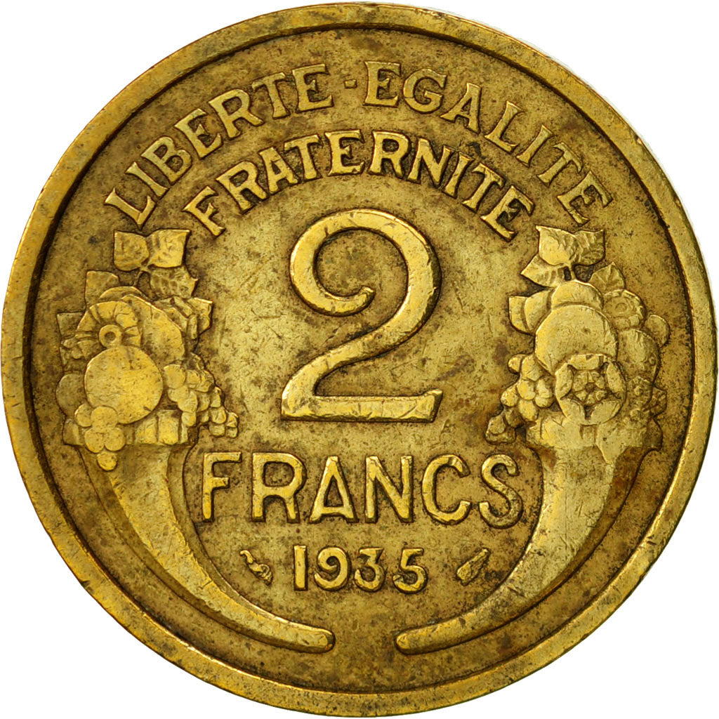 Monnaie, France, Morlon, 2 Francs, 1935, Paris, TTB, Aluminum-Bronze, KM:886