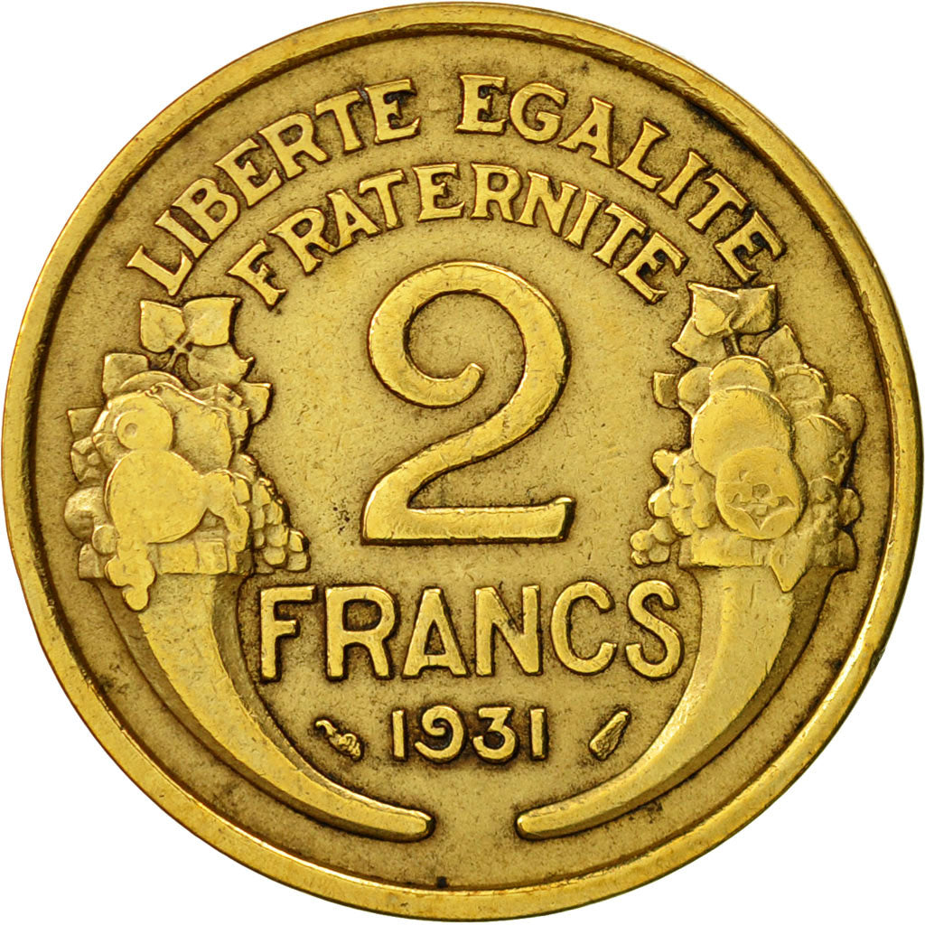 Münze, Frankreich, Morlon, 2 Francs, 1931, Paris, SS, Aluminum-Bronze, KM:886