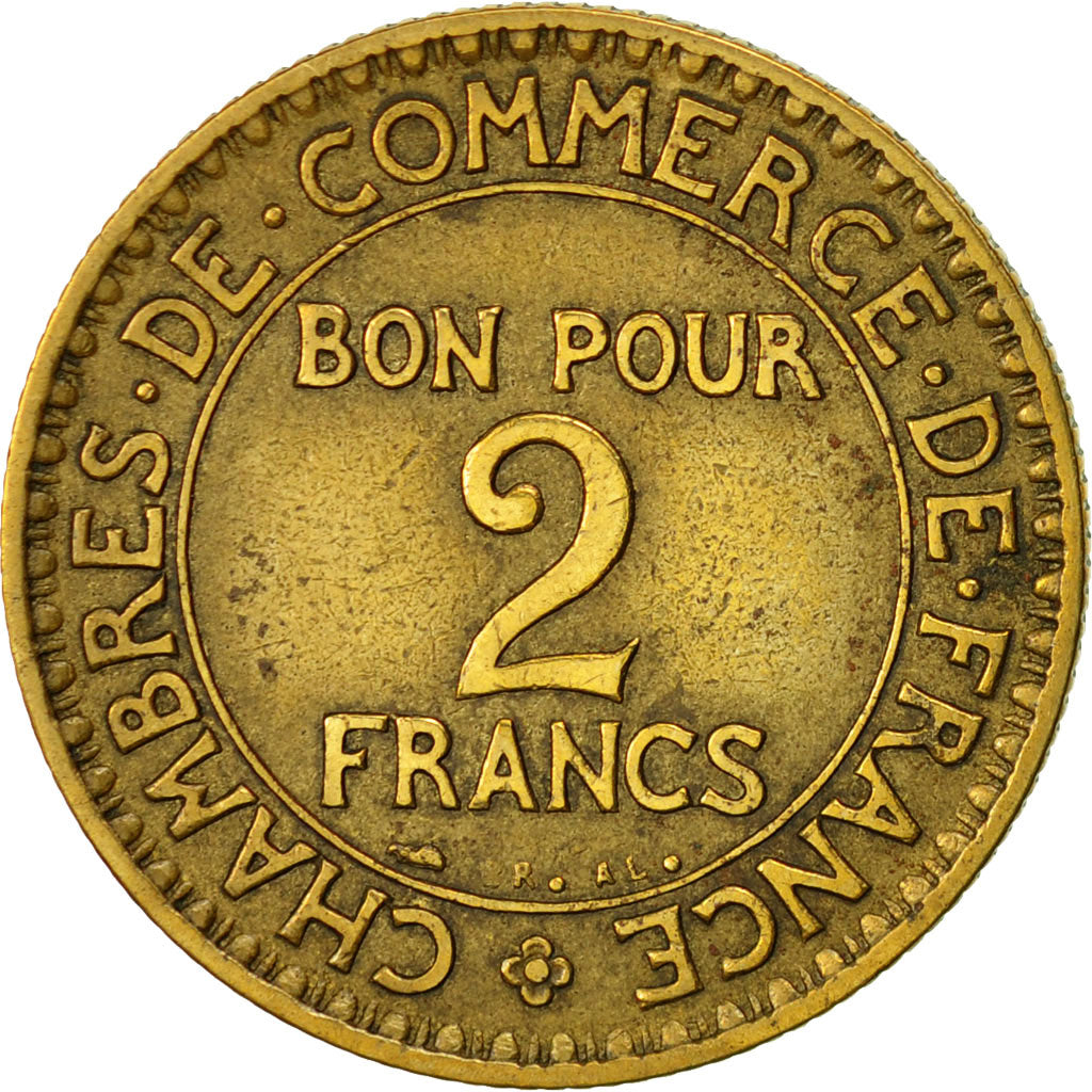 Coin, France, Chambre de commerce, 2 Francs, 1927, Paris, EF(40-45)