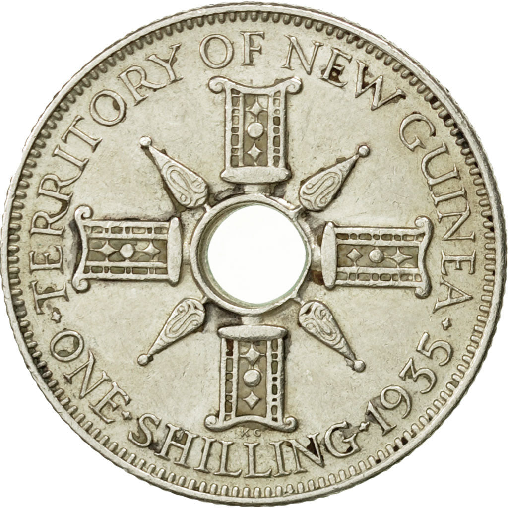 Coin, NEW GUINEA, Shilling, 1935, AU(55-58), Silver, KM:5