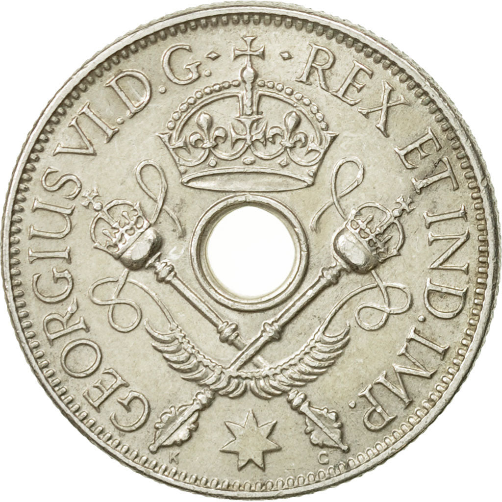 NEW GUINEA, Shilling, 1938, AU(55-58), Silver, KM:8