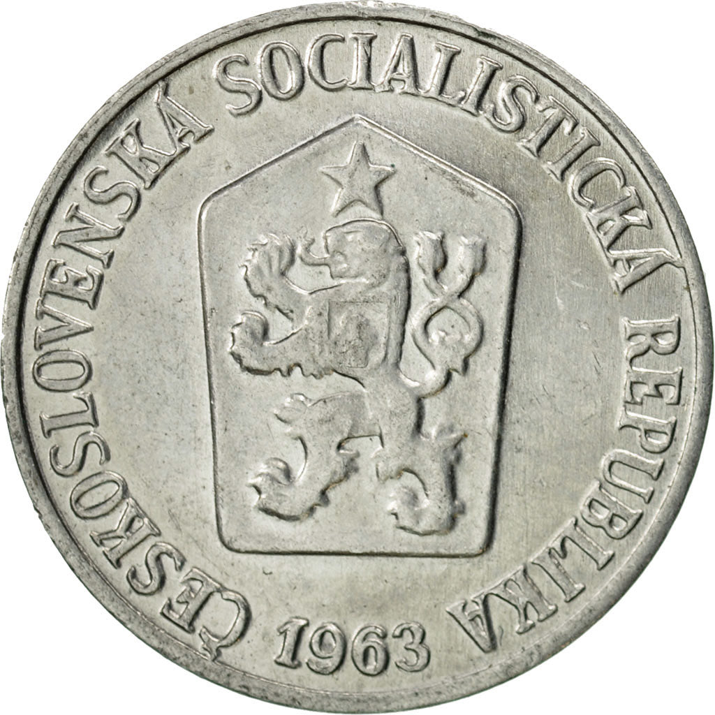 Moneta, Czechosłowacja, Haler, 1963, AU(55-58), Aluminium, KM:51