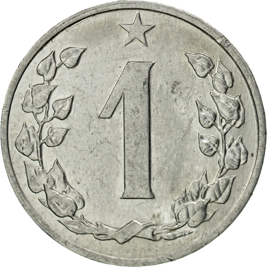 Moneta, Czechosłowacja, Haler, 1963, AU(55-58), Aluminium, KM:51