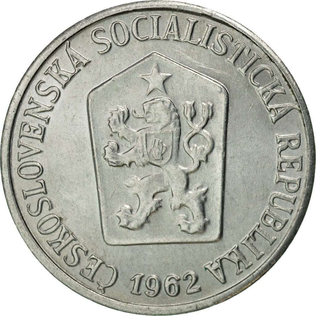 Coin, Czechoslovakia, Haler, 1962, AU(55-58), Aluminum, KM:51