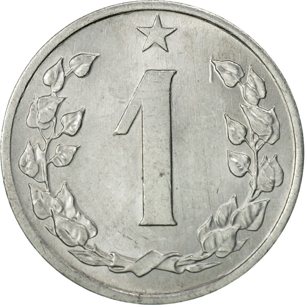 Coin, Czechoslovakia, Haler, 1962, AU(55-58), Aluminum, KM:51