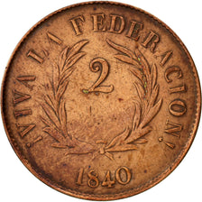 Argentina, BUENOS AIRES, 2 Réales, 1840, Buenos Aires, VF(20-25), Copper, KM:8