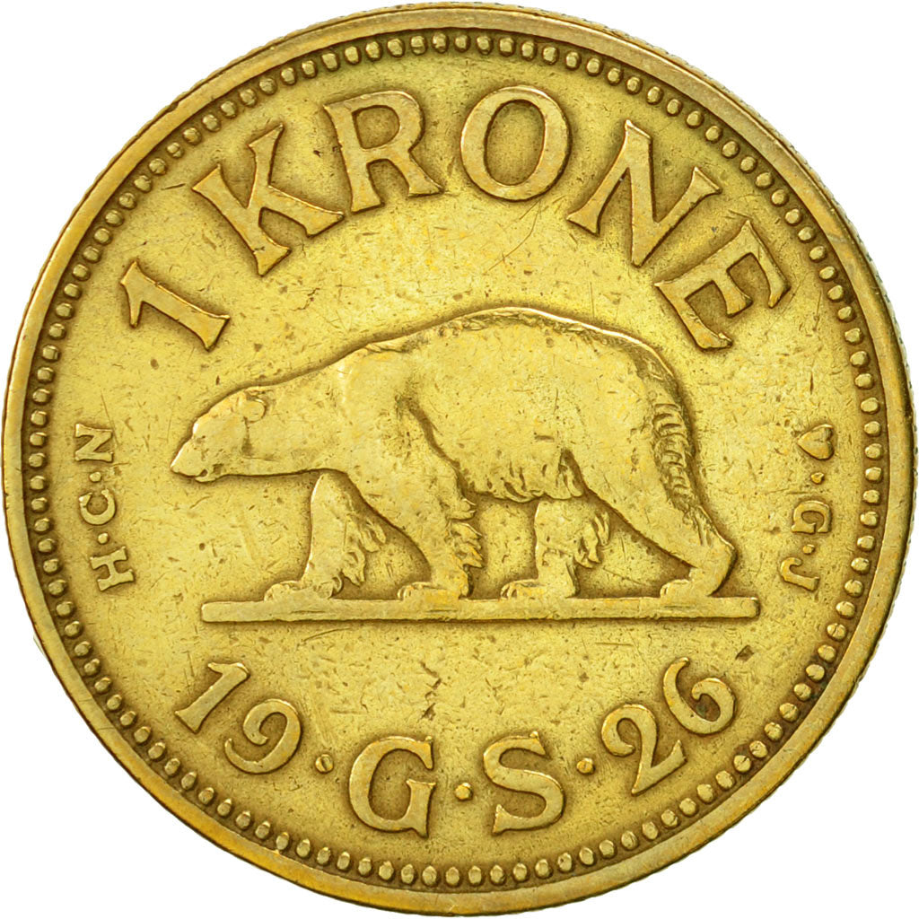 Greenland, Krone, 1926, EF(40-45), Aluminum-Bronze, KM:8