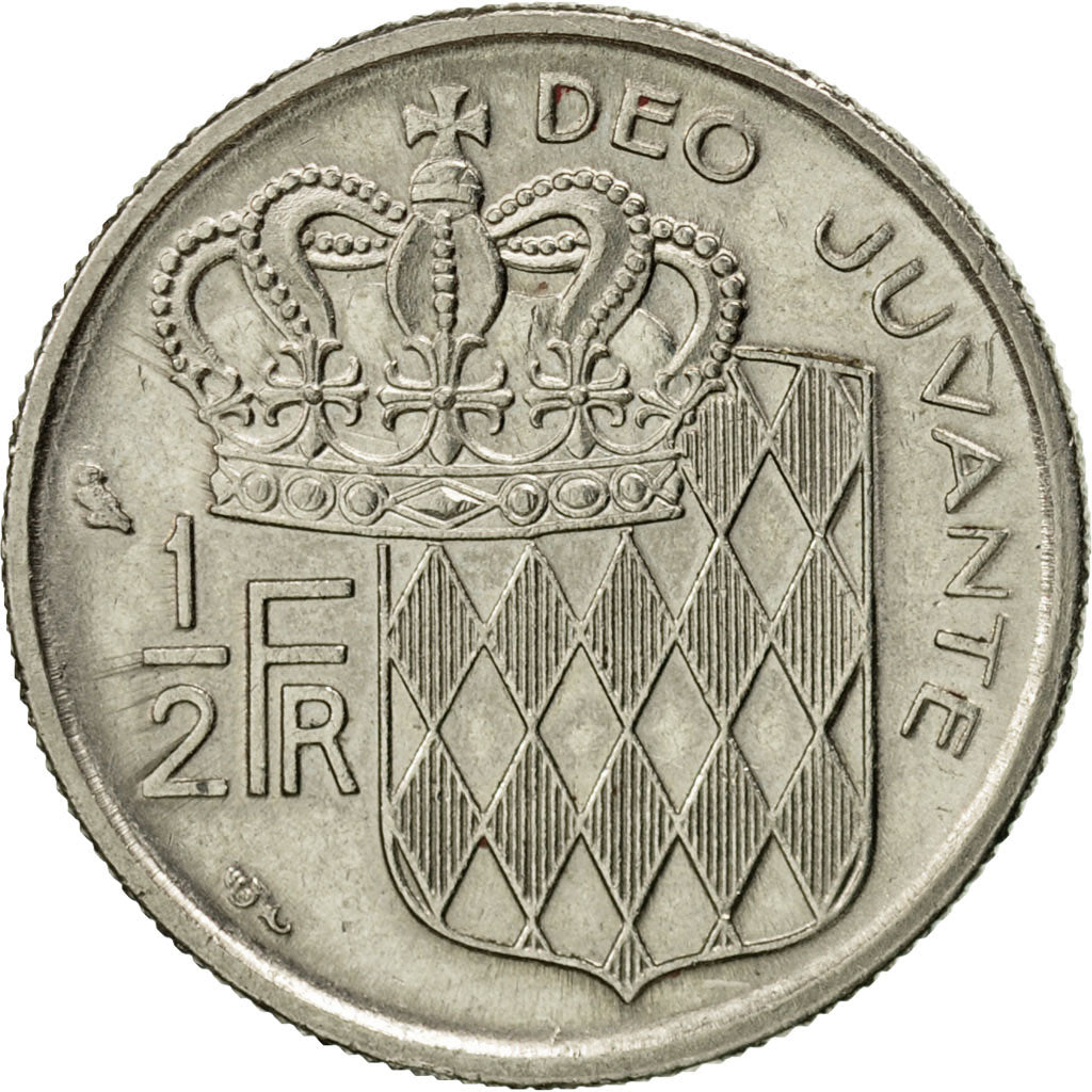 Moneda, Mónaco, Rainier III, 1/2 Franc, 1965, EBC, Níquel, KM:145, Gadoury:MC