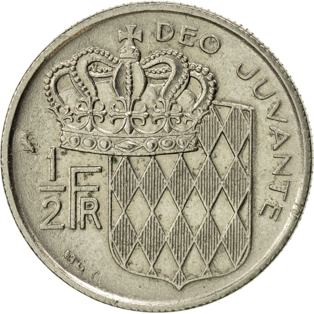Monnaie, Monaco, Rainier III, 1/2 Franc, 1968, SUP, Nickel, KM:145, Gadoury:MC