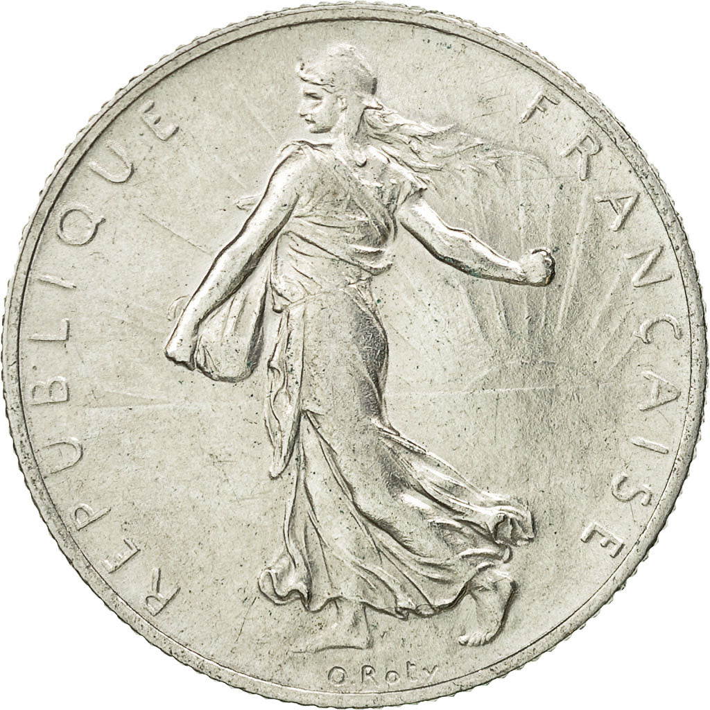 Frankreich, Semeuse, 2 Francs, 1915, Paris, VZ, Silber, KM:845.1, Gadoury:532