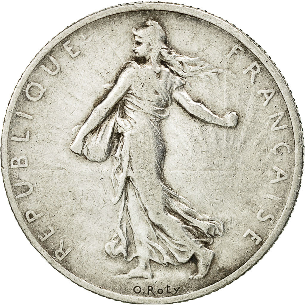 Coin, France, Semeuse, 2 Francs, 1909, Paris, VF(30-35), Silver, KM:845.1