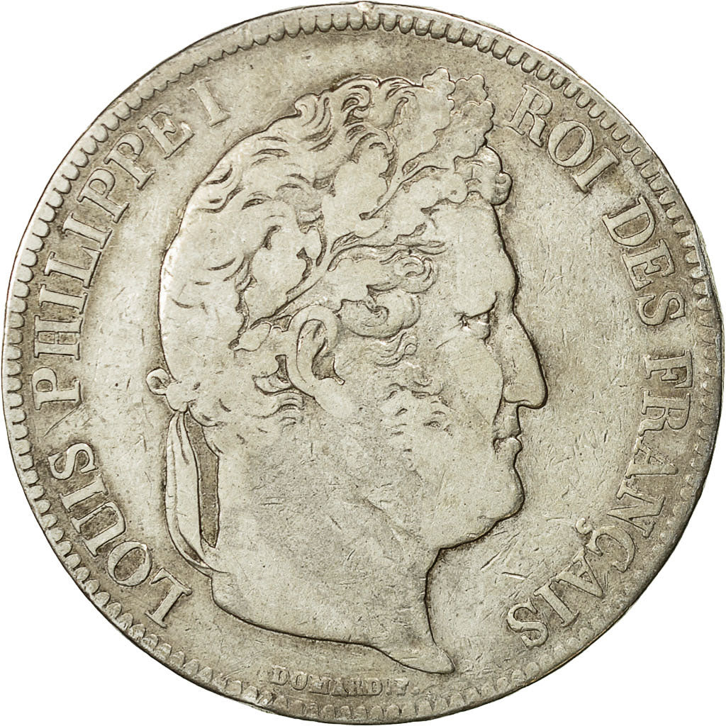 Moneta, Francia, Louis-Philippe, 5 Francs, 1837, Lille, MB, Argento, KM:749.13