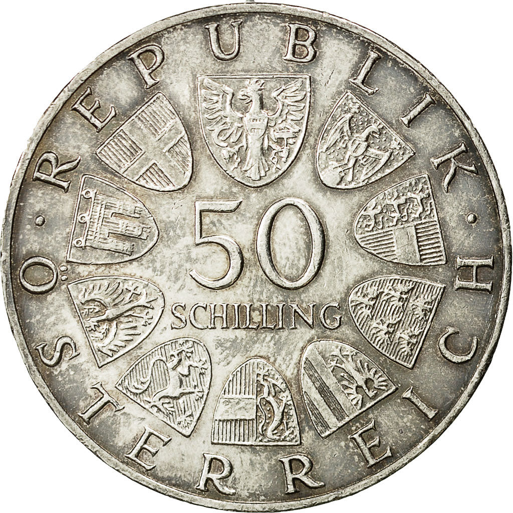 Coin, Austria, 50 Schilling, 1967, AU(55-58), Silver, KM:2902