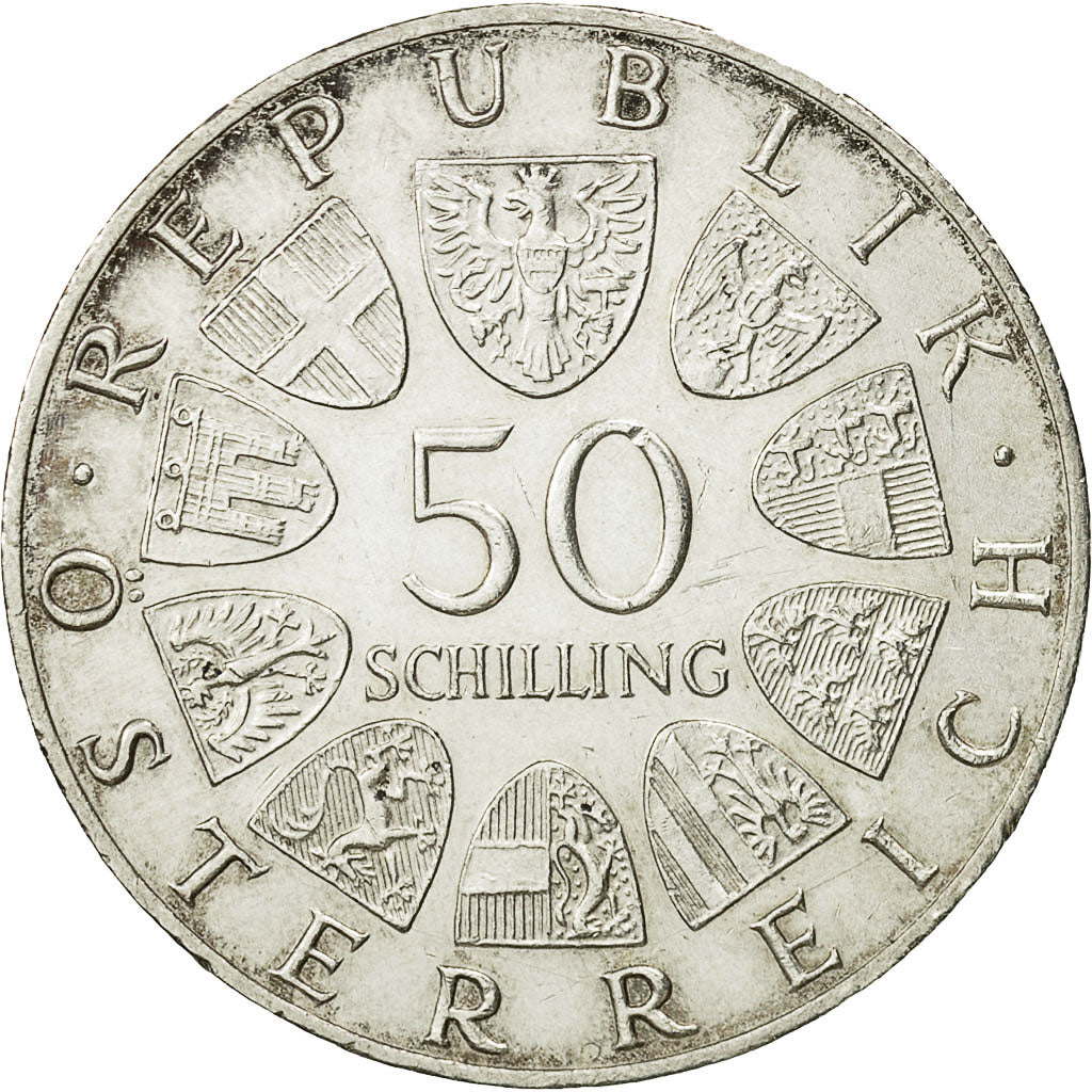 Coin, Austria, 50 Schilling, 1965, AU(50-53), Silver, KM:2898