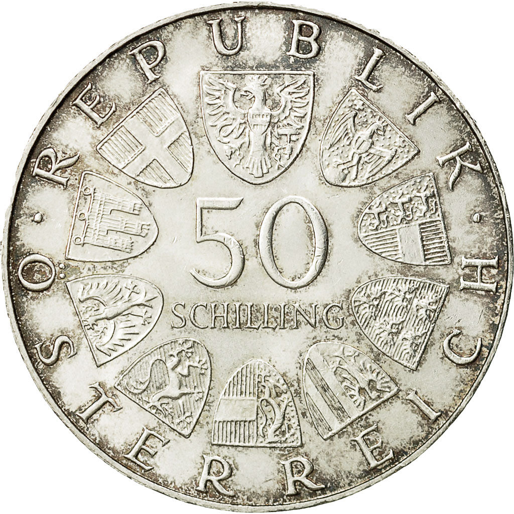 Münze, Österreich, 50 Schilling, 1972, VZ, Silber, KM:2913