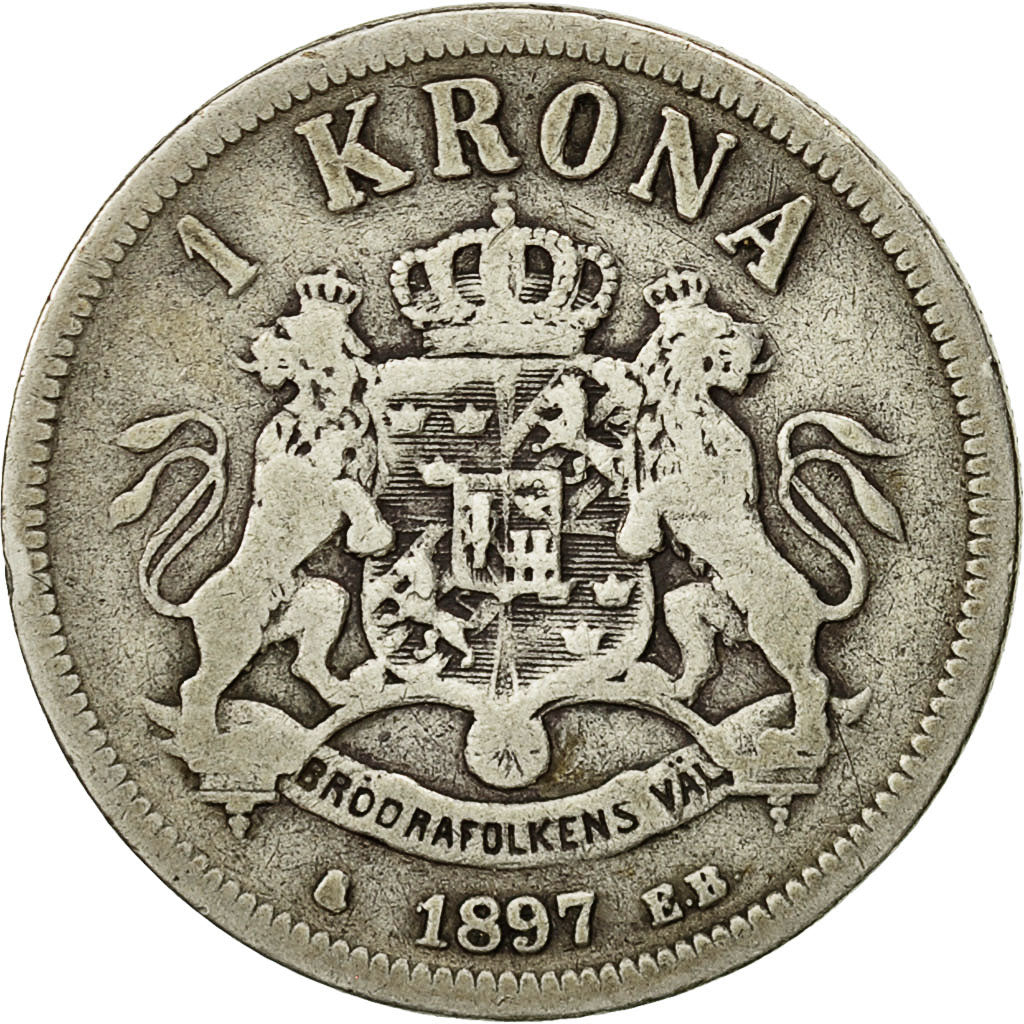 Coin, Sweden, Oscar II, Krona, 1987, VF(20-25), Silver, KM:760