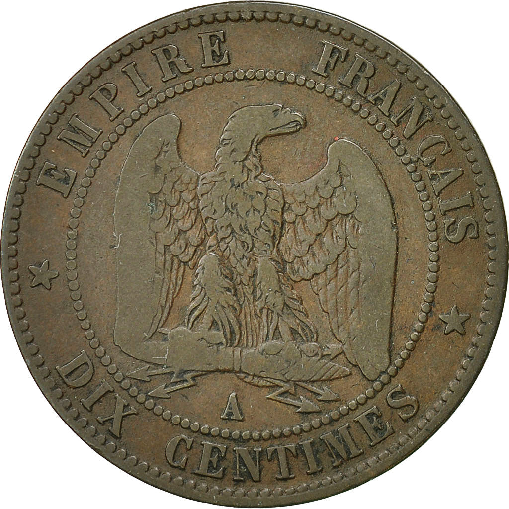 Moneta, Francia, Napoleon III, Napoléon III, 10 Centimes, 1852, Paris, MB