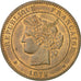Coin, France, Cérès, 10 Centimes, 1872, Paris, AU(55-58), Bronze, KM:815.1