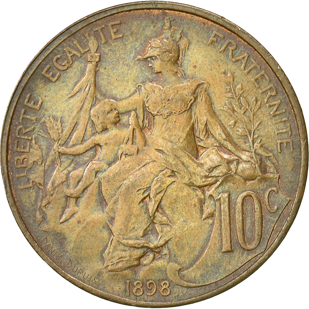 Coin, France, Dupuis, 10 Centimes, 1898, Paris, AU(55-58), Bronze, KM:843