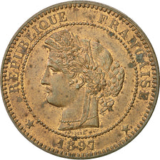 Munten, Frankrijk, Cérès, 10 Centimes, 1897, Paris, PR, Bronze, KM:815.1