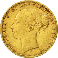 Moneda, Australia, Victoria, Sovereign, 1874, Sydney, MBC, Oro, KM:7