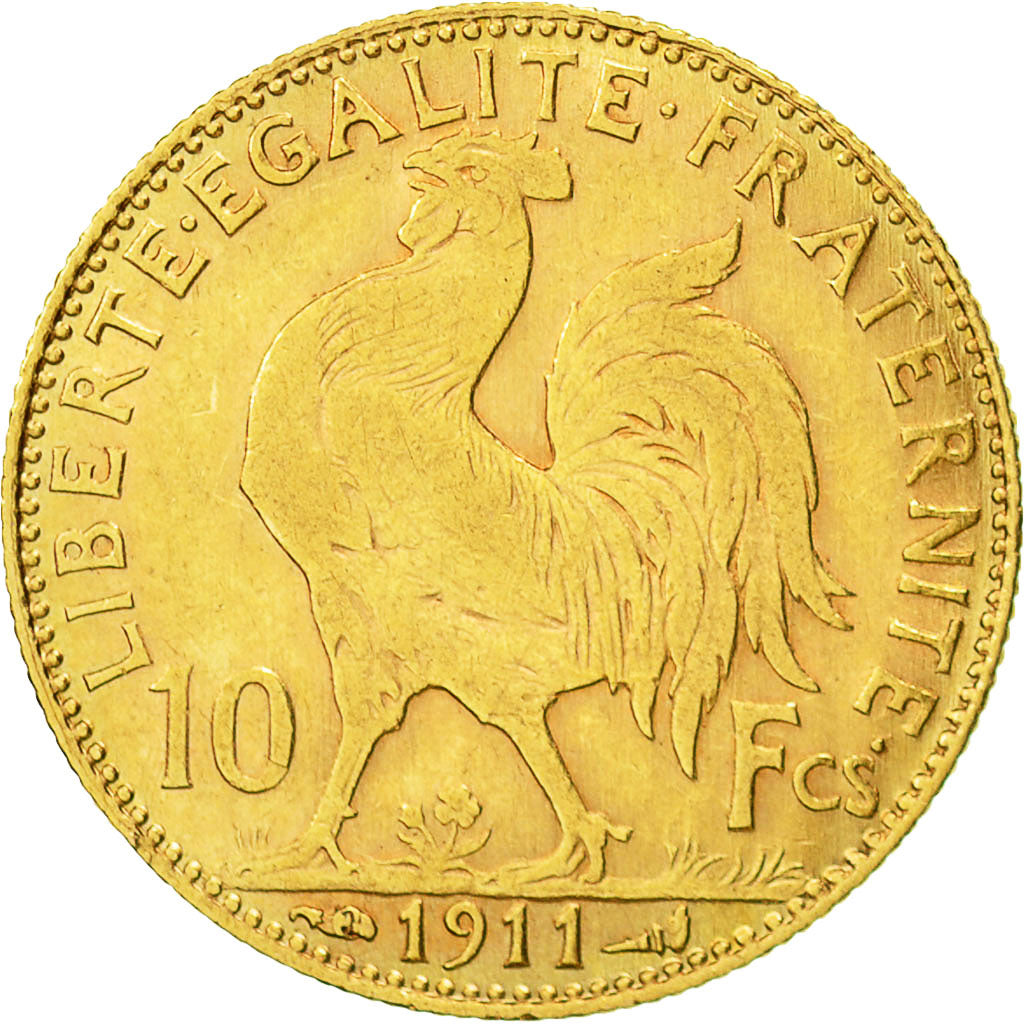 France, Marianne, 10 Francs, 1911, Paris, TTB, Or, KM:846, Gadoury:1017