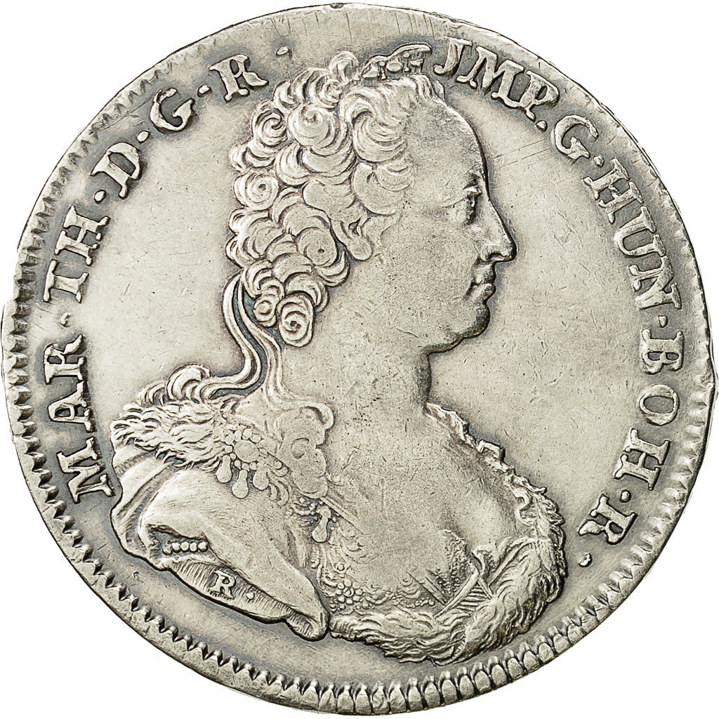 AUSTRIAN NETHERLANDS,Maria Theresa,Ducaton,1754,Antwerp,AU(50-53),KM 8