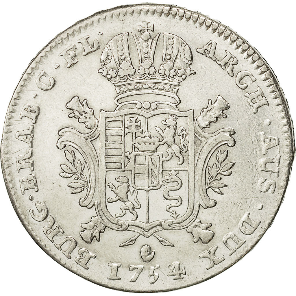 AUSTRIAN NETHERLANDS,Maria Theresa,Ducaton,1754,Antwerp,AU(50-53),KM 8